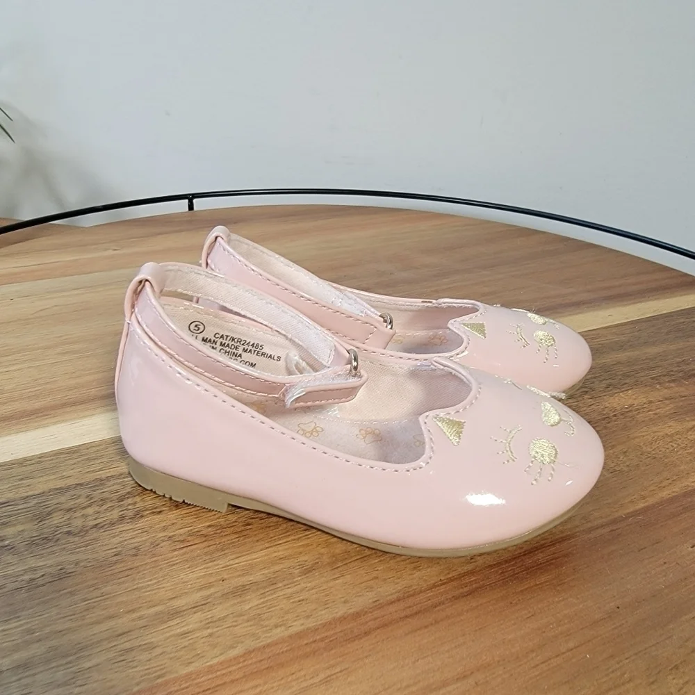 Seychelles Pink Vegan Patent Leather Kitty Cat Shoes Ankle Strap Size 5